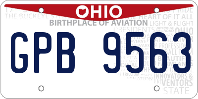 OH license plate GPB9563