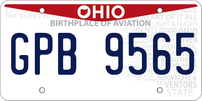 OH license plate GPB9565