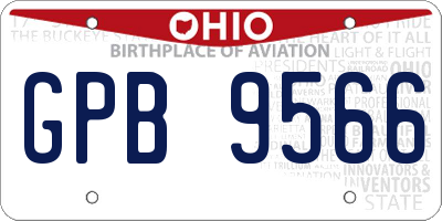 OH license plate GPB9566