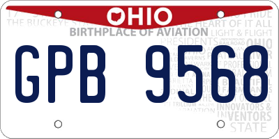 OH license plate GPB9568