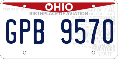 OH license plate GPB9570