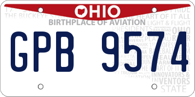 OH license plate GPB9574