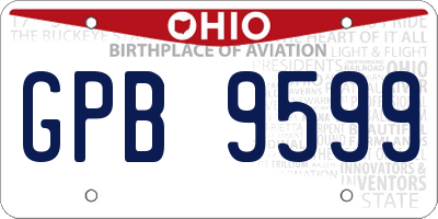 OH license plate GPB9599