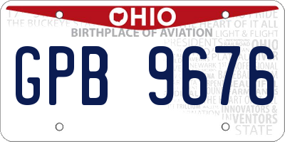 OH license plate GPB9676