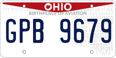 OH license plate GPB9679