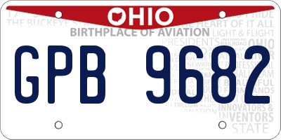 OH license plate GPB9682