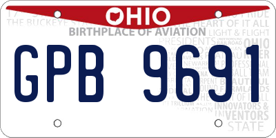 OH license plate GPB9691
