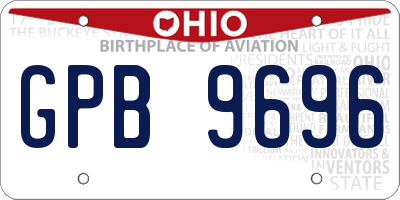 OH license plate GPB9696