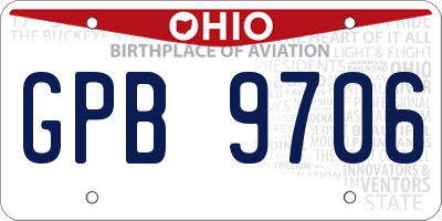 OH license plate GPB9706
