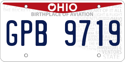 OH license plate GPB9719