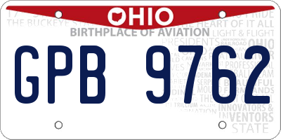 OH license plate GPB9762