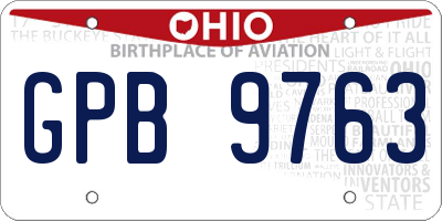 OH license plate GPB9763