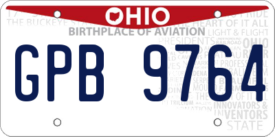 OH license plate GPB9764