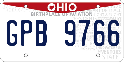 OH license plate GPB9766