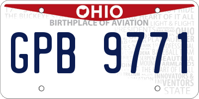OH license plate GPB9771
