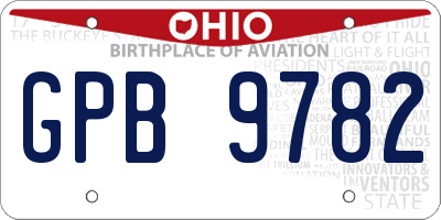 OH license plate GPB9782