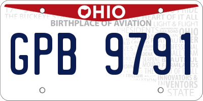OH license plate GPB9791