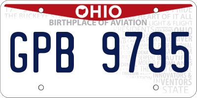 OH license plate GPB9795