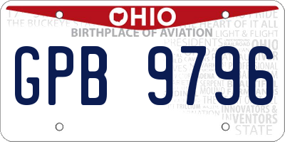 OH license plate GPB9796