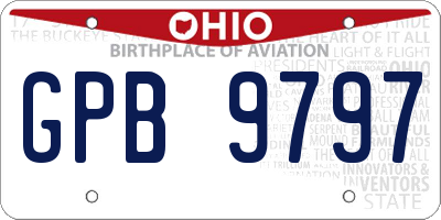 OH license plate GPB9797