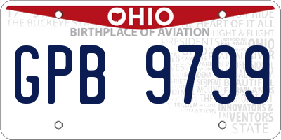 OH license plate GPB9799