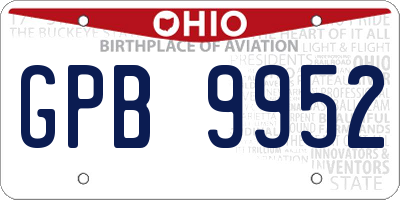 OH license plate GPB9952