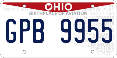 OH license plate GPB9955