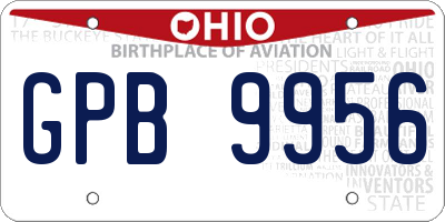 OH license plate GPB9956