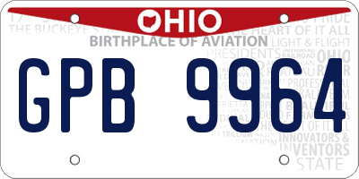 OH license plate GPB9964