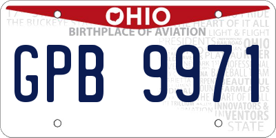 OH license plate GPB9971