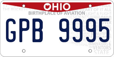 OH license plate GPB9995