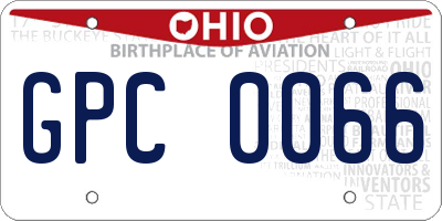 OH license plate GPC0066