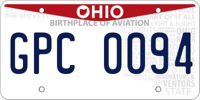 OH license plate GPC0094