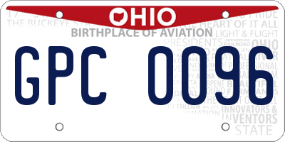OH license plate GPC0096
