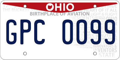 OH license plate GPC0099