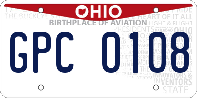 OH license plate GPC0108