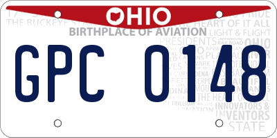 OH license plate GPC0148
