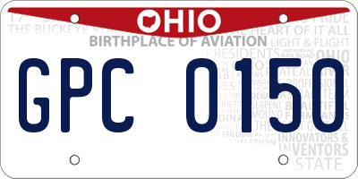OH license plate GPC0150