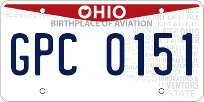 OH license plate GPC0151