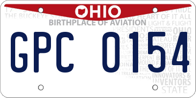 OH license plate GPC0154