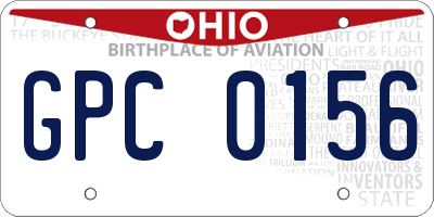 OH license plate GPC0156