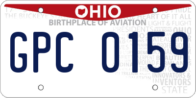 OH license plate GPC0159
