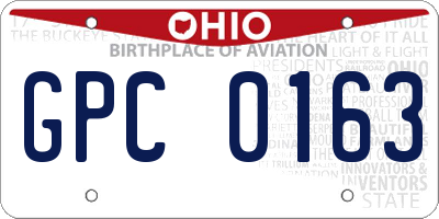 OH license plate GPC0163