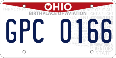 OH license plate GPC0166