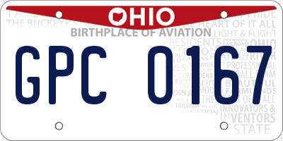 OH license plate GPC0167