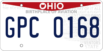 OH license plate GPC0168
