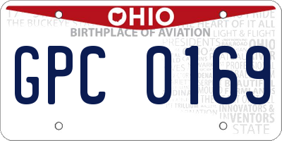 OH license plate GPC0169