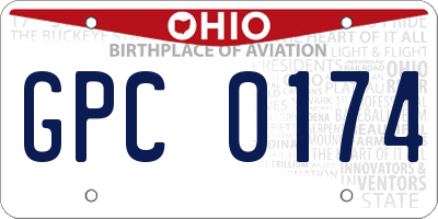 OH license plate GPC0174