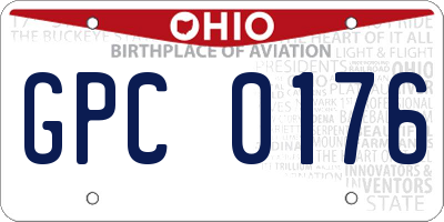OH license plate GPC0176
