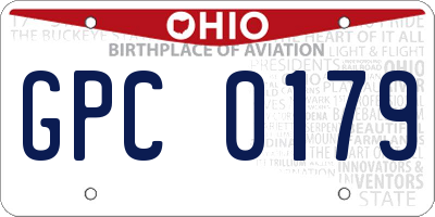 OH license plate GPC0179